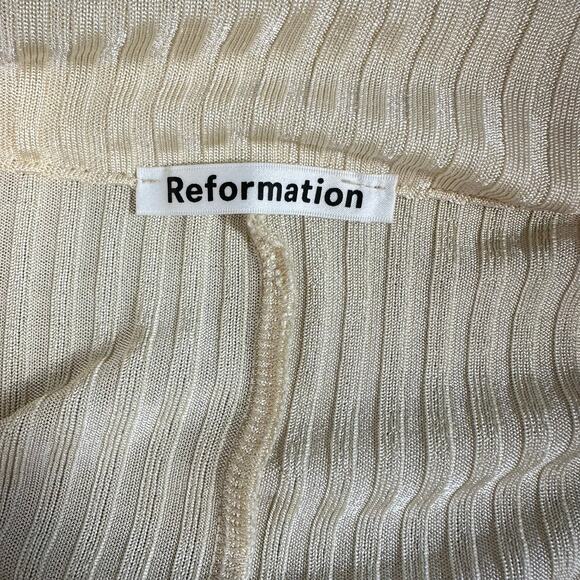 Reformation Esmeray Knit Top Cream Small Ivory - Picture 9 of 13